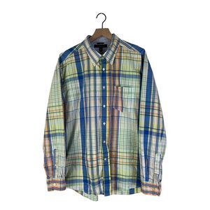 Tommy Hilfiger Men's Plaid‎ Button Down Shirt Cottagecore Casual  Cotton XL